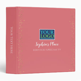 Your Logo, Business Name, DIY Subject, Peach Binder