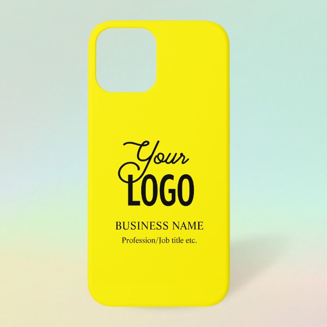 Your Logo & Business Name Etc. Bright Yellow Case-Mate iPhone Case (Creator Uploaded)