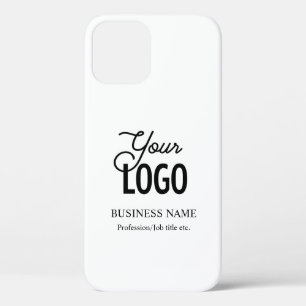 Your Logo & Business Name Etc. Customizable Text iPhone 12 Case