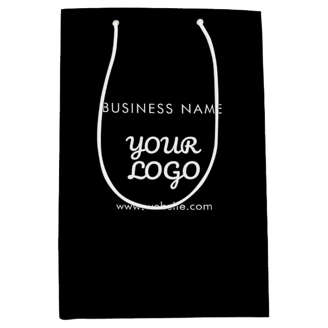Your Logo Business Name & Website or Slogan Medium Gift Bag (Front)