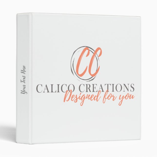 Your Logo Business Template Custom Personalized Binder (Front/Spine)