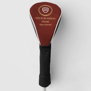 Your Logo Business   Vintage Leather Golf Head Cover