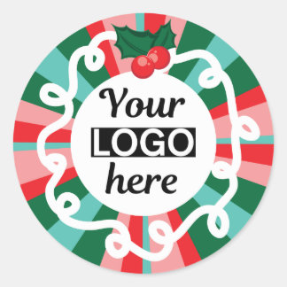 Your Logo Christmas Classic Round Sticker