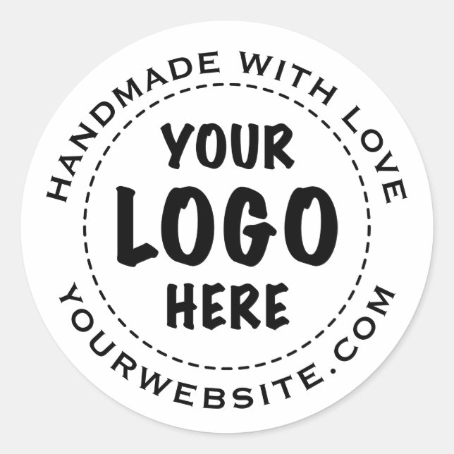 Your Logo Circle Custom Business Classic Round Sticker (Front)