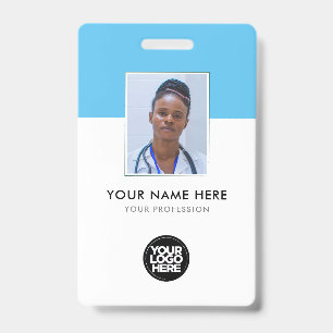 Your Logo Corporate Business Health Light Blue Badge