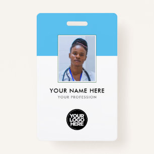 Your Logo Corporate Business Health Light Blue Badge