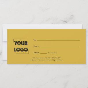 Your Logo Custom Business Gift Certificate