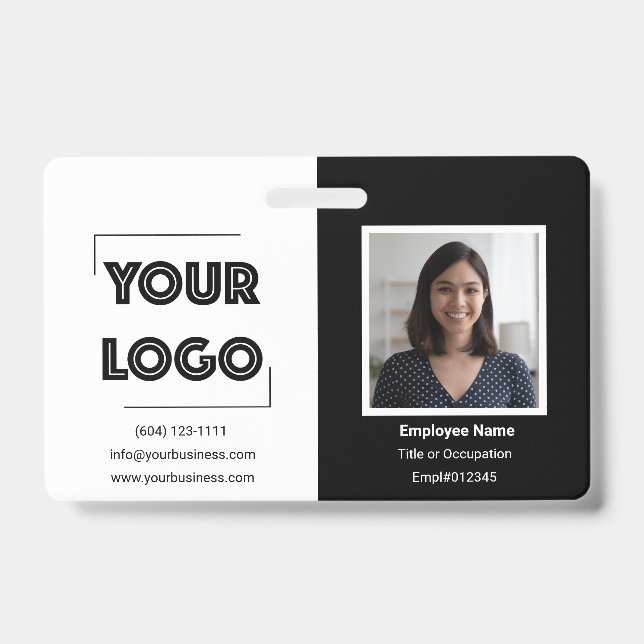 Your Logo Custom Business Marketing Employee Badge (Front)