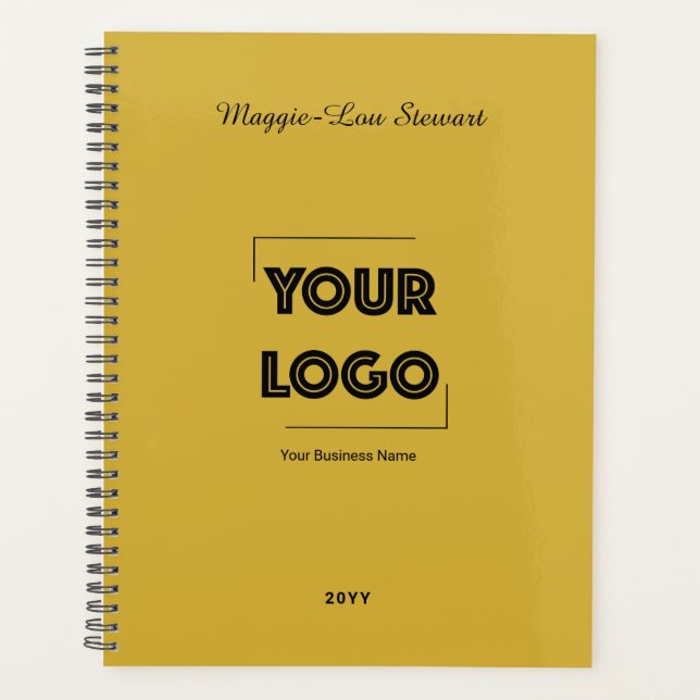 Your Logo Custom Business Marketing Gold Planner (Front)
