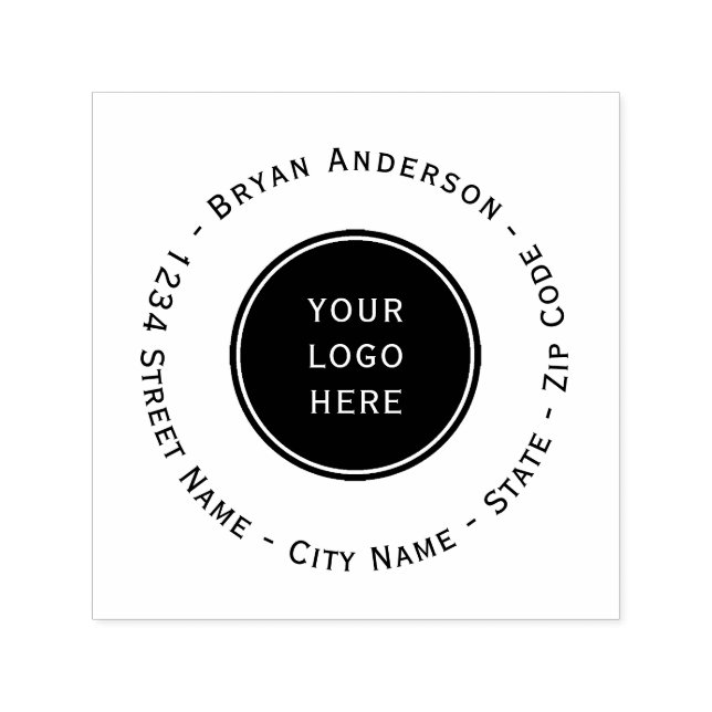 Your Logo Custom Return Address Self-inking Stamp (Design)
