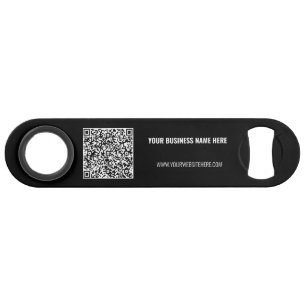 Your Logo Custom Text and QR Code Bar Key Template