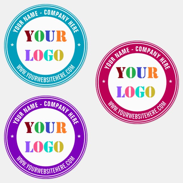 Your Logo Custom Text Business Stickers Template (Group)
