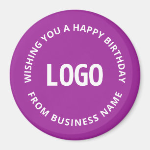 Your Logo & Custom Text Happy Birthday From… Magnet