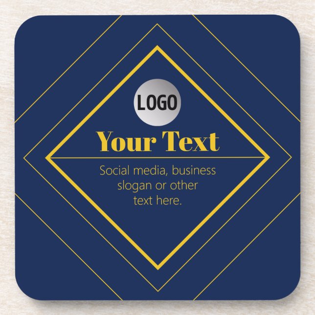 Your Logo & Customizable Design Template Coaster (Front)