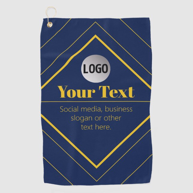 Your Logo & Customizable Design Template Golf Towel (Front)