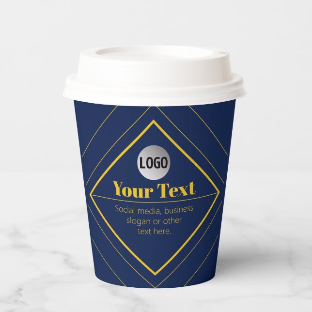 Your Logo & Customizable Design Template Paper Cups (Front)