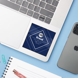 Your Logo & Customizable Modern Design   Navy Blue