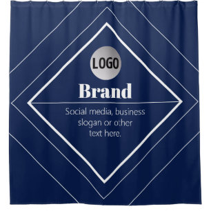 Your Logo & Customizable Modern Design Navy Blue