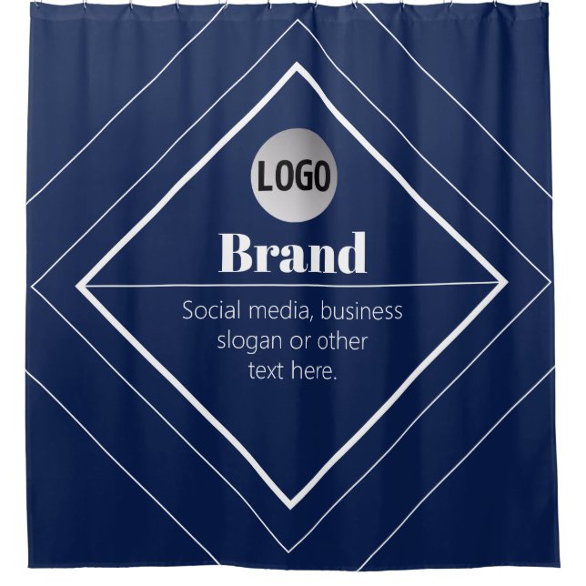 Your Logo & Customizable Modern Design | Navy Blue (Front)