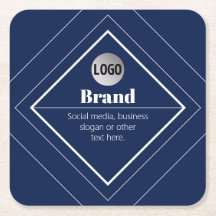 Your Logo & Customizable Modern Design | Navy Blue