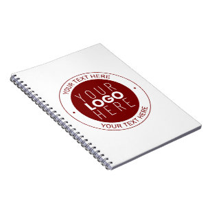 Your Logo & Customizable Text Deep Red/DIY Colou Notebook