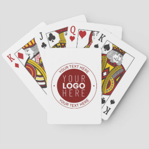 Your Logo & Customizable Text Deep Red/DIY Colou Playing Cards