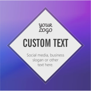 Your Logo & Customizable Text   Purple Ombre