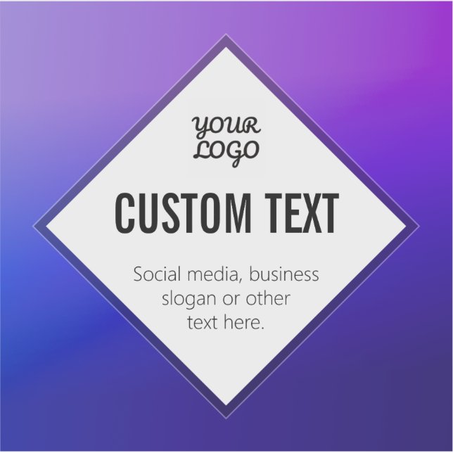 Your Logo & Customizable Text | Purple Ombre (Front)