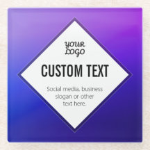 Your Logo & Customizable Text | Purple Ombre