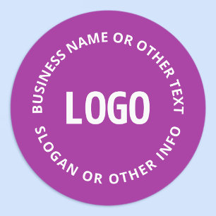 Your Logo & Customizable Text Purple Violet