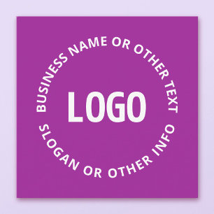 Your Logo & Customizable Text   Purple Violet Enclosure Card