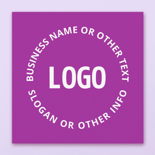 Your Logo & Customizable Text | Purple Violet Enclosure Card (Creator Uploaded)