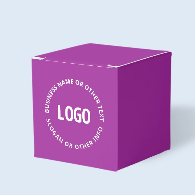 Your Logo & Customizable Text | Purple Violet Favor Box (Creator Uploaded)