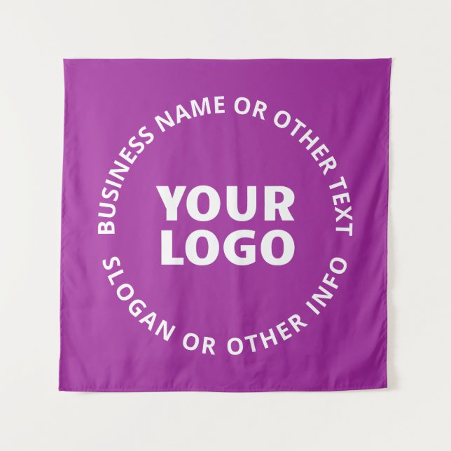 Your Logo & Customizable Text | Purple Violet Tapestry (Front)