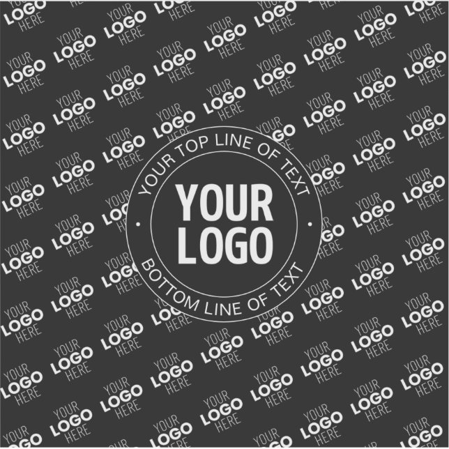 Your Logo & Customizable Text with Logo Pattern (Front)
