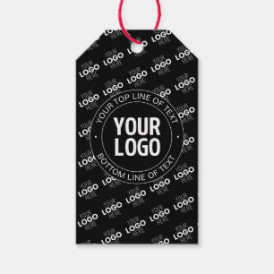 Your Logo & Customizable Text with Logo Pattern Gift Tags