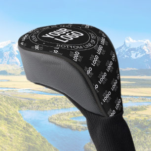 Your Logo & Customizable Text with Logo Pattern Golf Head Cover
