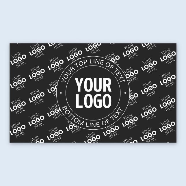 Your Logo & Customizable Text with Logo Pattern Sticker (Creator Uploaded)