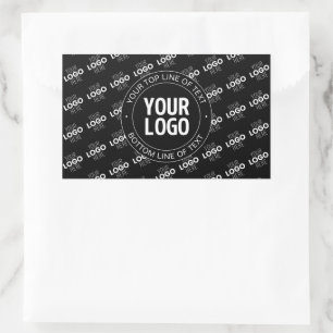 Your Logo & Customizable Text with Logo Pattern Sticker