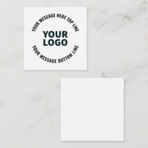 Your Logo Design or Image   Bold Editable Text Card