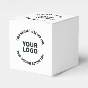 Your Logo Design or Image Bold Editable Text Favor Box