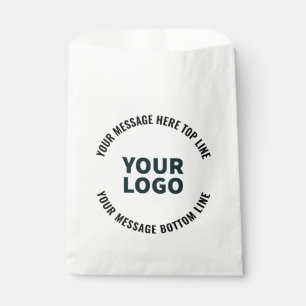 Your Logo Design or Image Bold Editable Text Favour Bag