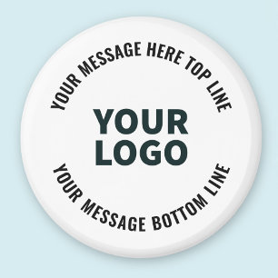 Your Logo Design or Image Bold Editable Text Magnet