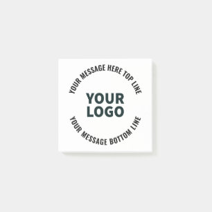 Your Logo Design or Image   Bold Editable Text Post-it Notes