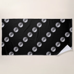 Your Logo, Design or Photo Tiled Diagonally Beach Towel
