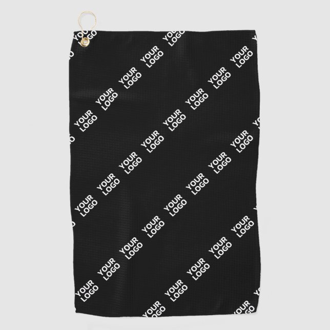 Your Logo, Design or Photo Tiled Diagonally  Golf Towel (Front)