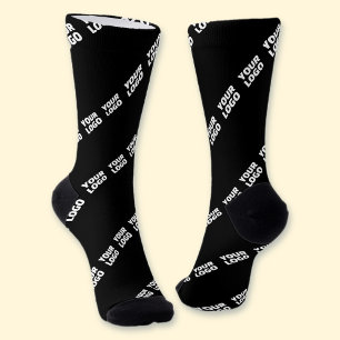 Your Logo, Design or Photo Tiled Diagonally  Socks