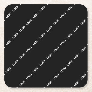 Your Logo, Design or Photo Tiled Diagonally Square Paper Coaster
