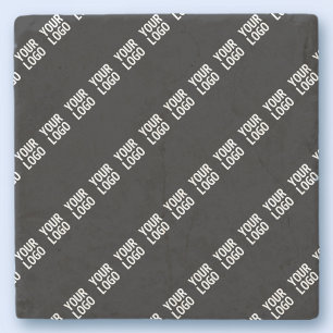 Your Logo, Design or Photo Tiled Diagonally Stone Coaster