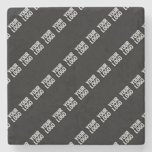 Your Logo, Design or Photo Tiled Diagonally Stone Coaster